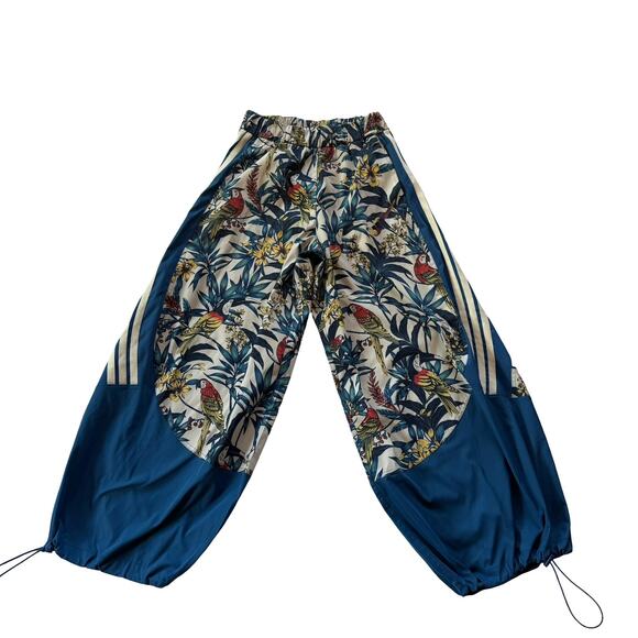 Adidas x Farm Rio Pants - NWT Adidas X Farm Rio Premium Blue Parrot Wide Leg Pants Sample Size Small